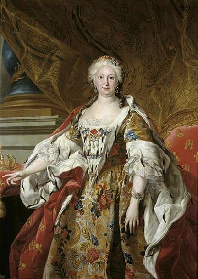 Charles Amedee Philippe Van Loo Official portrait of Queen Isabel de Farnesio Sweden oil painting art